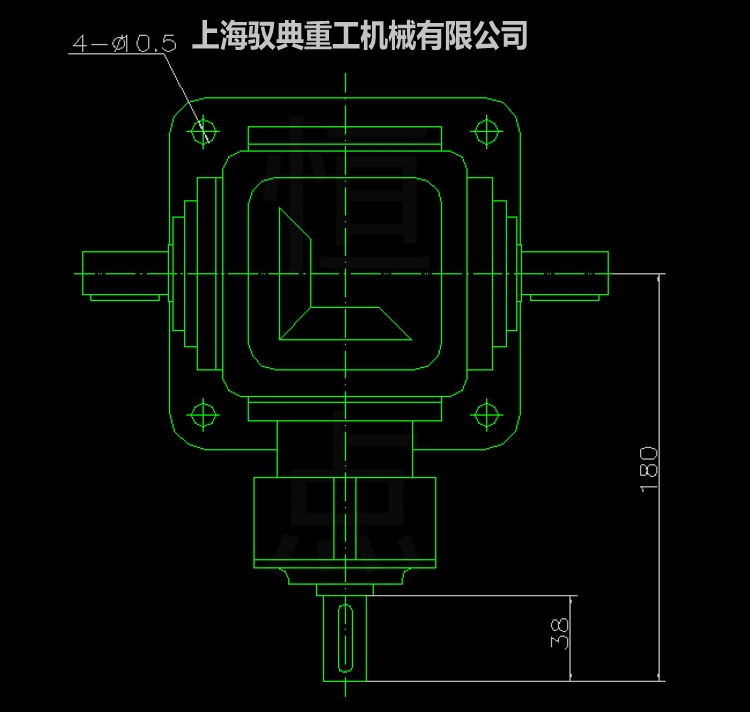 T型换向器T4-1-LR齿轮转向箱外型尺寸